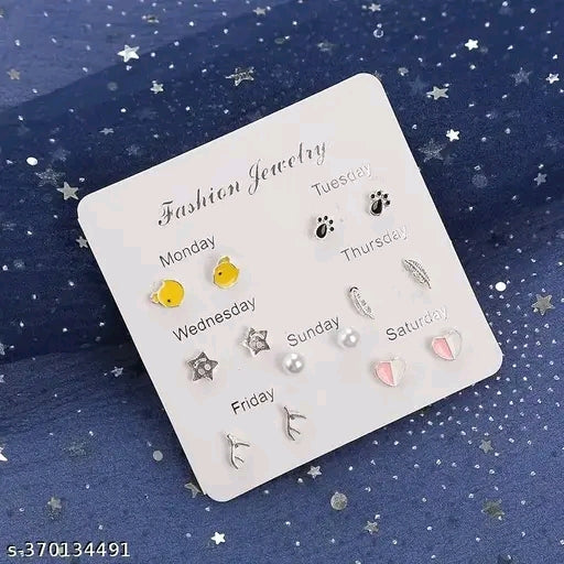 'COMBO OFFER' 7 pair of earring and studs