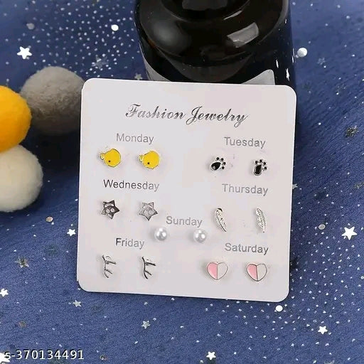 'COMBO OFFER' 7 pair of earring and studs