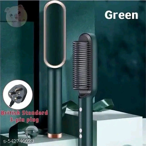 "3-in-1 Hair Styling Comb – Straighten, Curl & Smooth with Ease!"